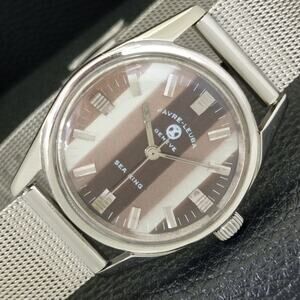 Vintage 1978 Favre Leuba Manual Mens Silver Watch W/Metal Strap